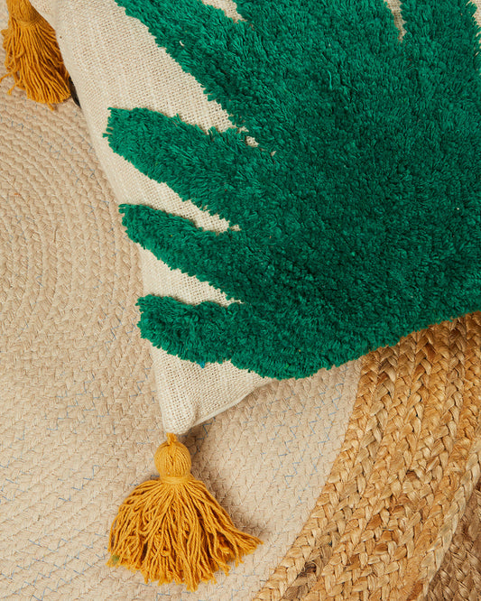 Scenic 14 x 36 Beige Cushion cover with tassle