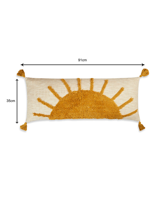 Sunny bunny 14 x 36 Beige Cushion cover with tassle