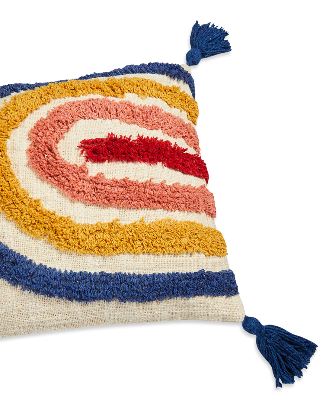 Double Rainbow 14 x 36 Beige Cushion cover with tassle