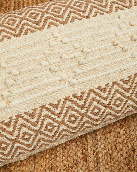 Elegant Beige brown 14 x 36 Cushion cover with tassle