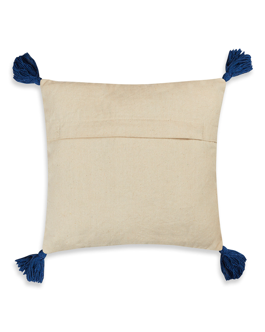 Cute Rainbow 12 x 12 Beige Cushion cover with tassle - Set of 2