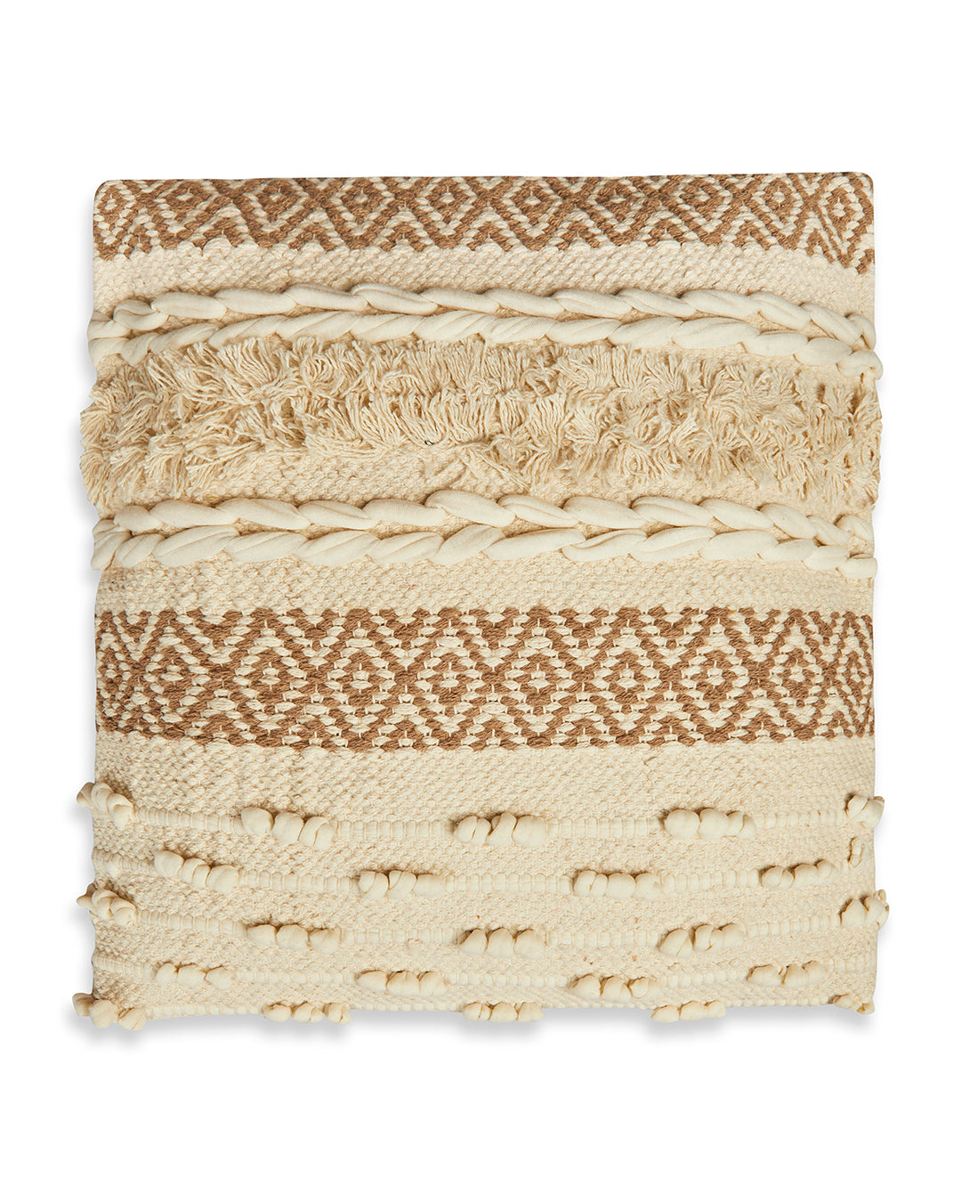 Lovely boho 16 x 16 Beige Cushion cover - Set of 2
