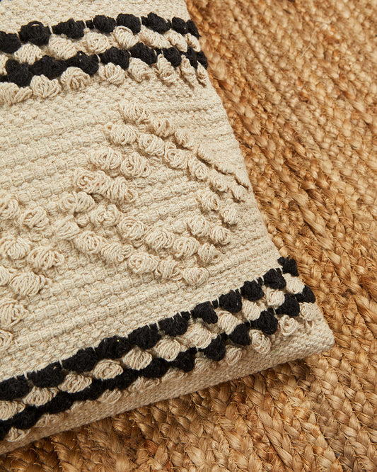 Beige & black 16 x 16 Cushion cover - Set of 2