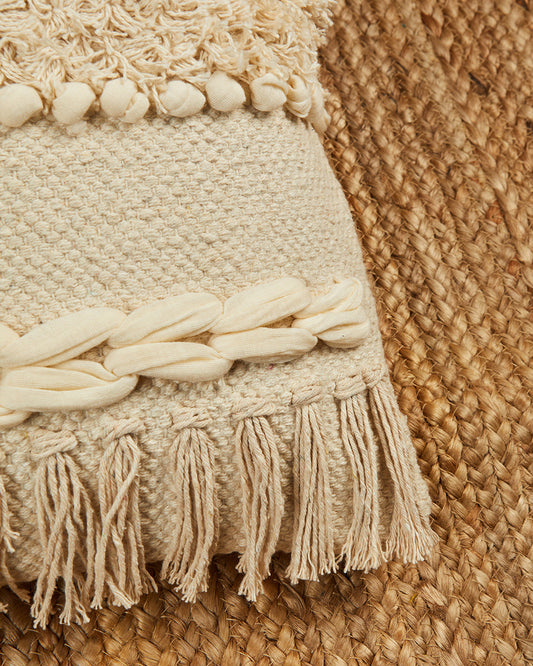 Naturally beautiful 16 x 16 Beige Cushion cover - Set of 2