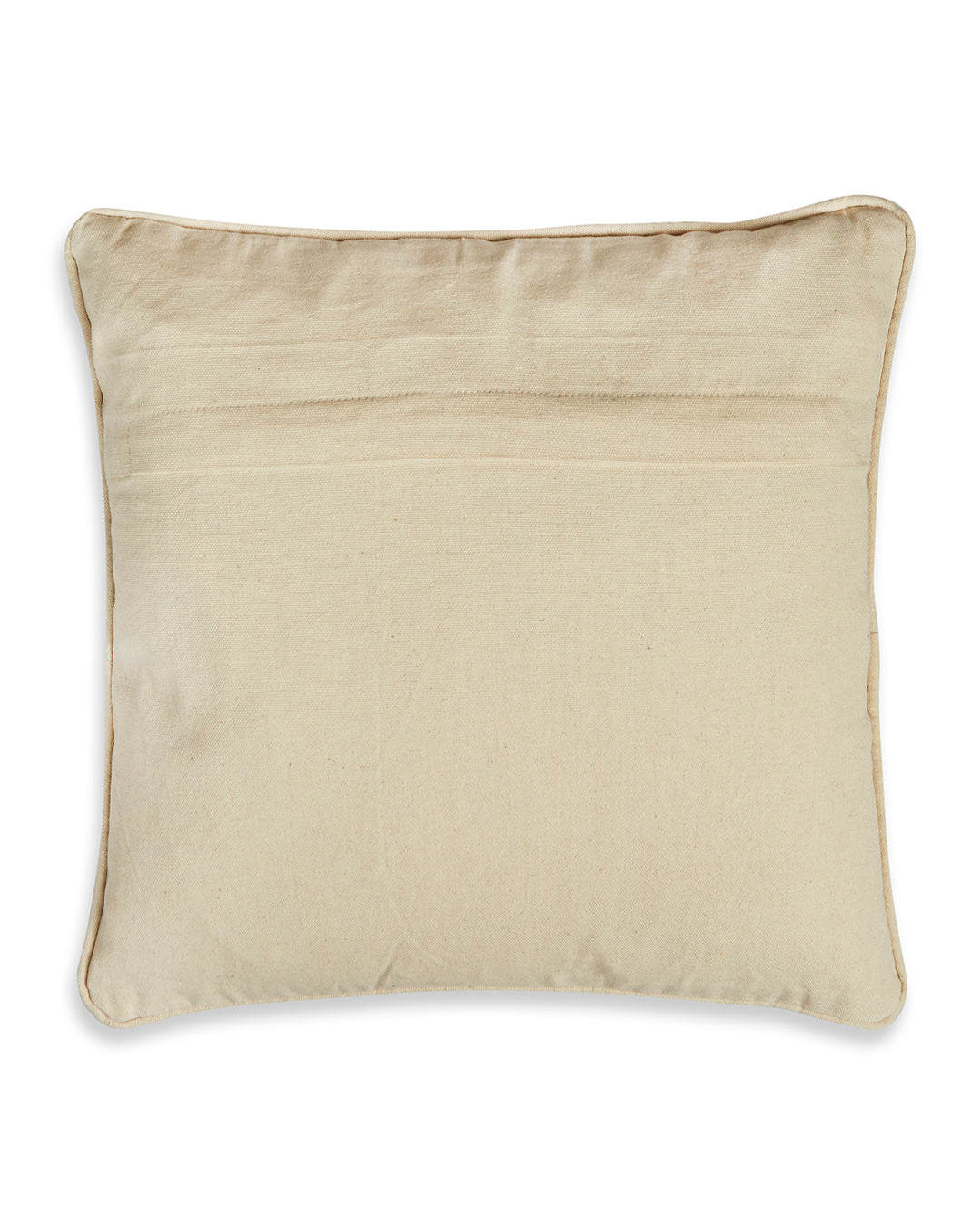 Beige & brown Floral Embroidery 16 x 16 Cushion cover - Set of 2