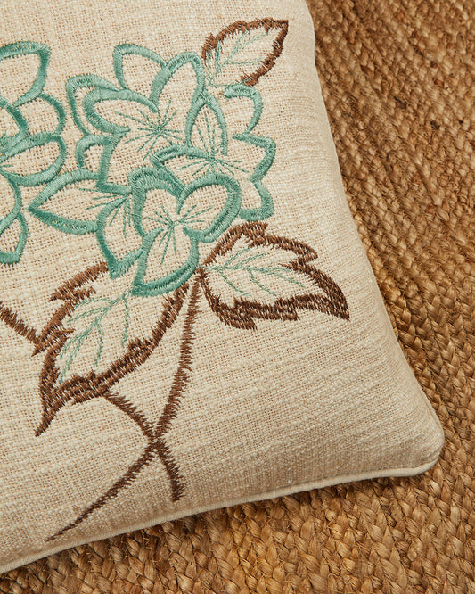 Artistic Embroidery 16 x 16 Beige Cushion cover - Set of 2