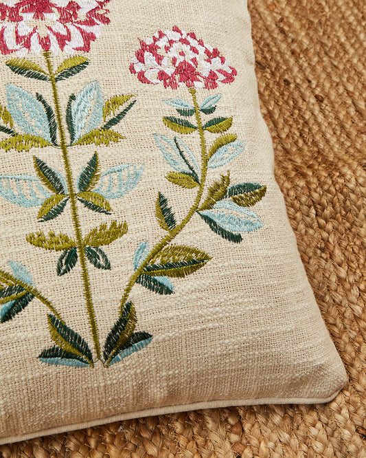 Unique Embroidery 16 x 16 Beige Cushion cover - Set of 2