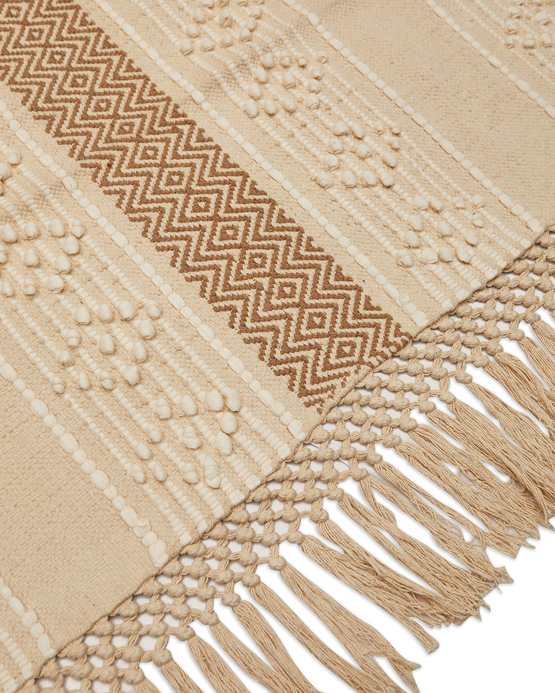 Pearl design 3 seater sofa cover with tassles