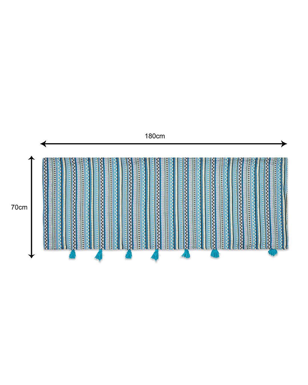 Blue jacquard 3 seater sofa cover