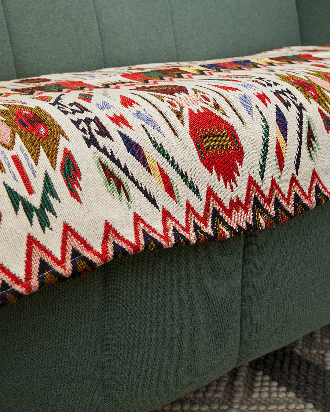 Moroccan pattern jacquard 2 seater sofa cover