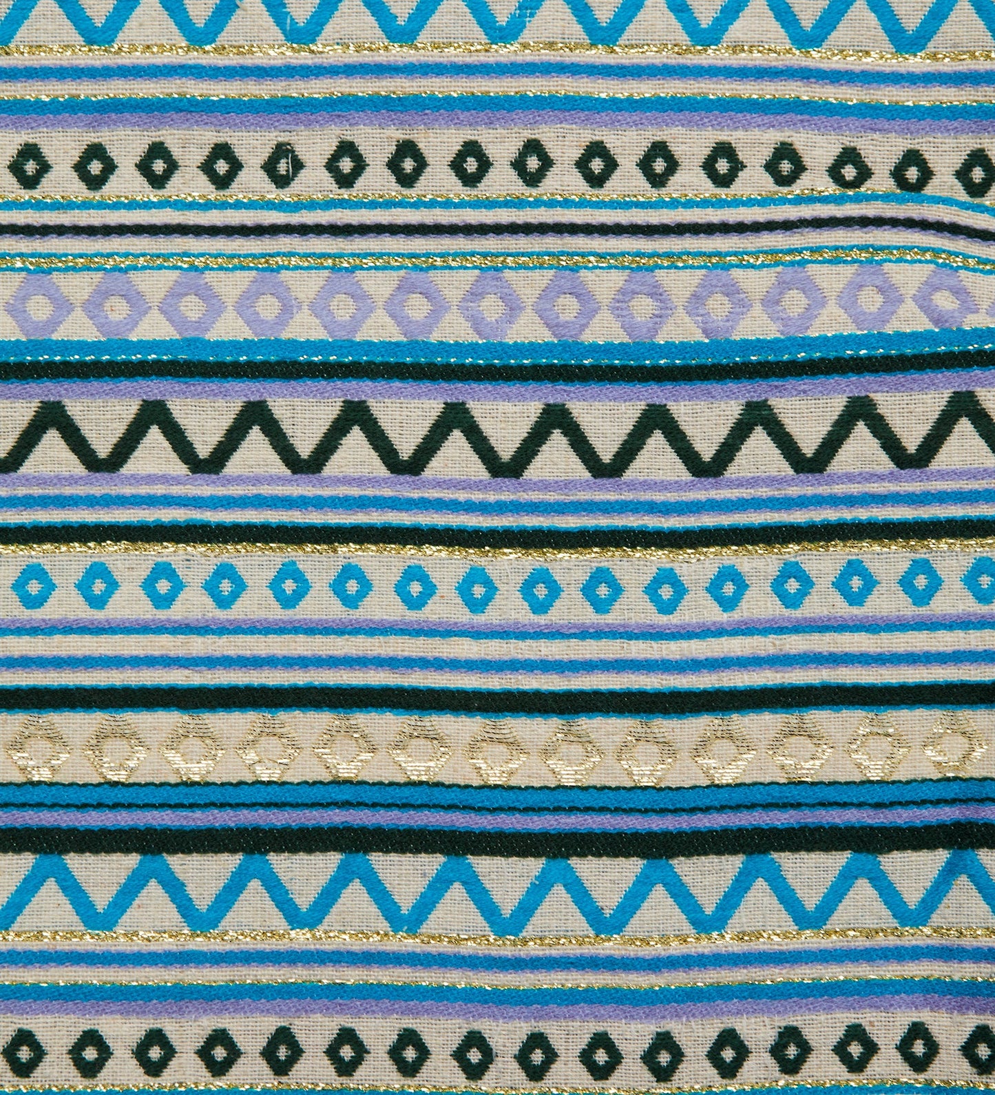 Festive look blue jacquard sofa throw