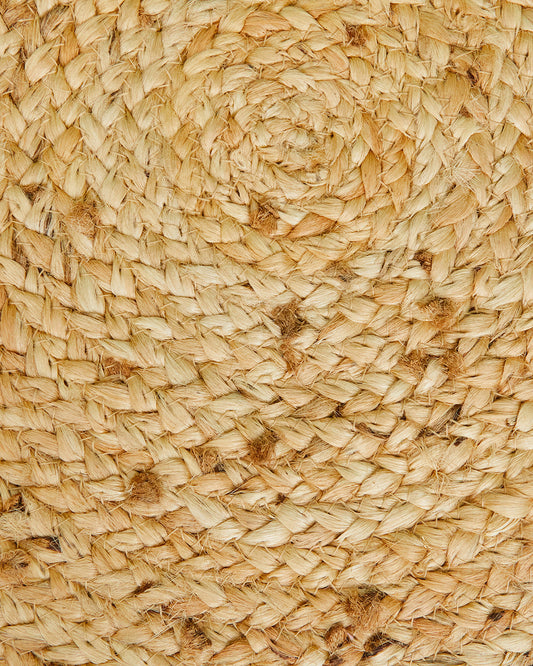 Jute & black cotton 4 legged wooden sitting stool/ottoman/muddha/pouffe