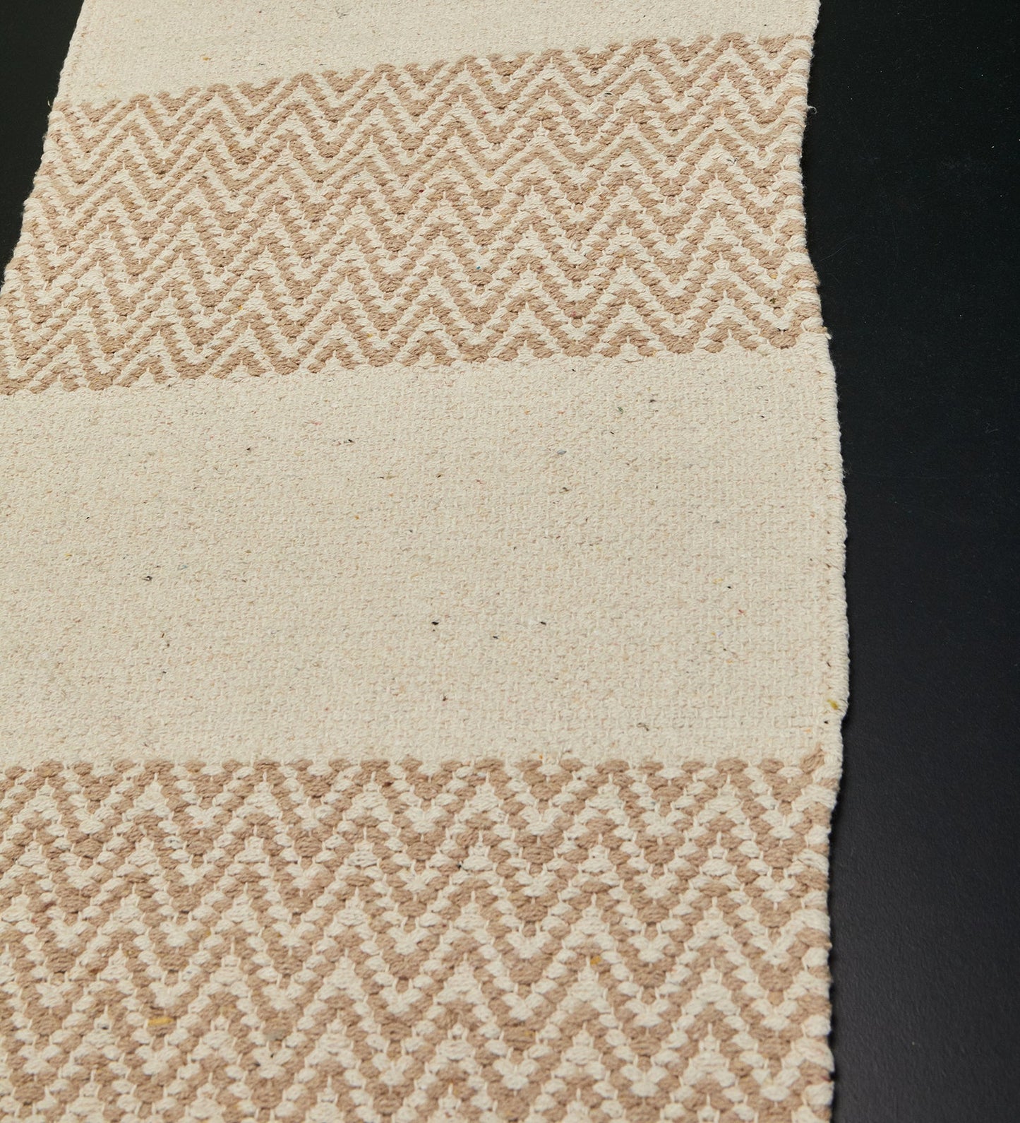 Tassled Beige Table Runner