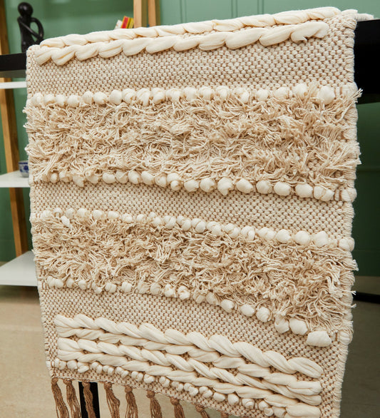 Bohemian table runner with tassles