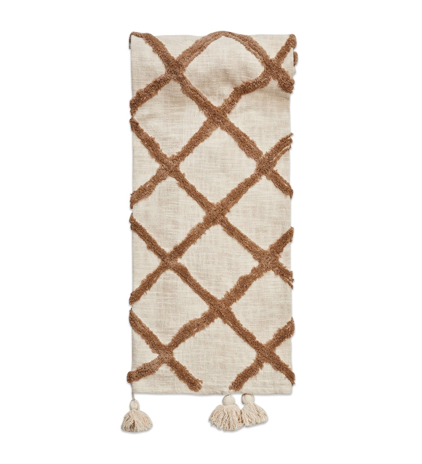 Beige & brown sofa throw blanket