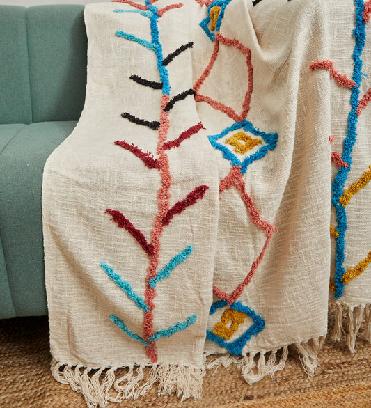 Elegant colorful throw blanket