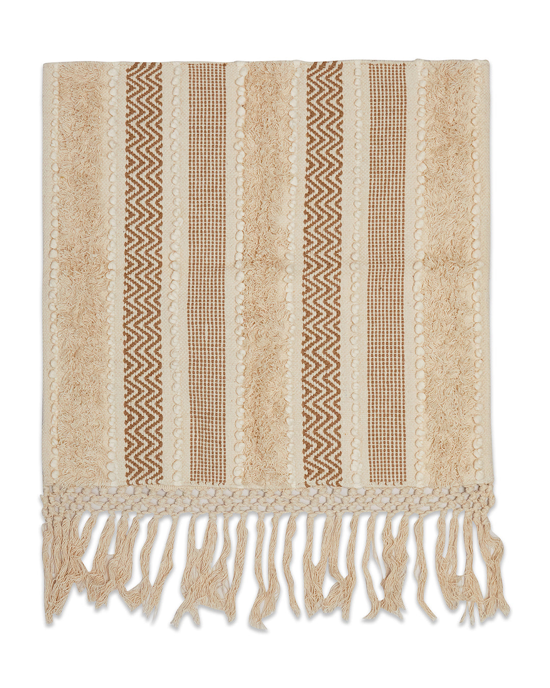 Lovely Beige 1 seater sofa cover with tassles