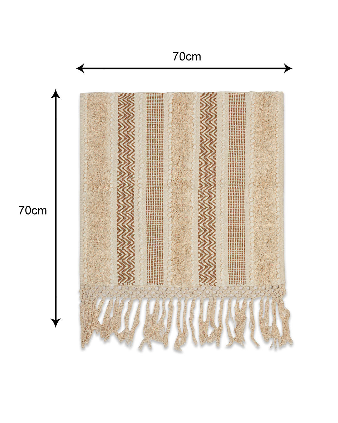 Lovely Beige 1 seater sofa cover with tassles