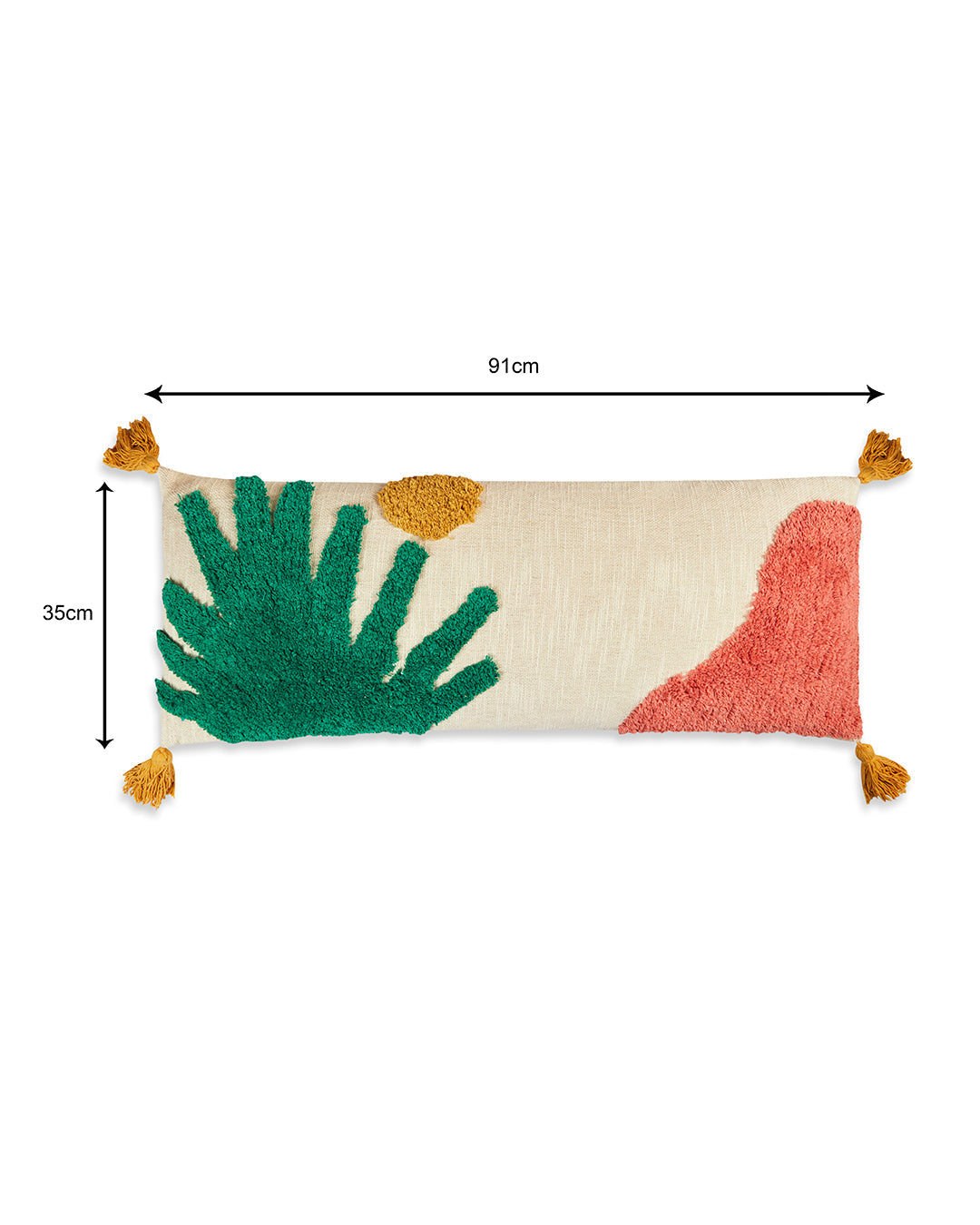 Scenic 14 x 36 Beige Cushion cover with tassle