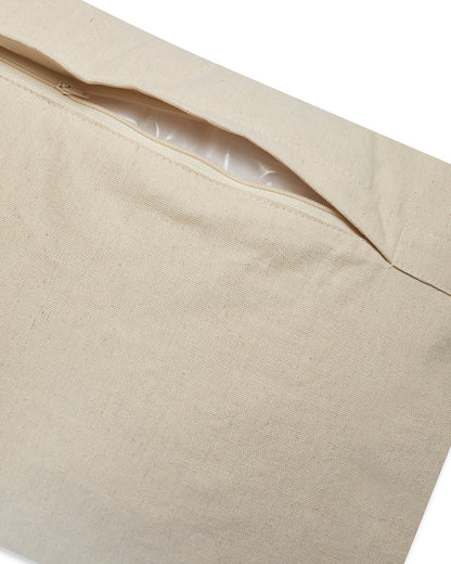 Tufted zigzag 12 x 12 Beige Cushion cover with tassle - Set of 2