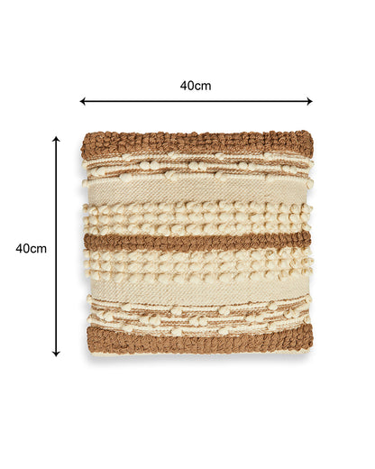 Beige brown knots 16 x 16 Cushion cover - Set of 2