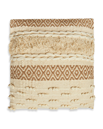 Lovely boho 16 x 16 Beige Cushion cover - Set of 2
