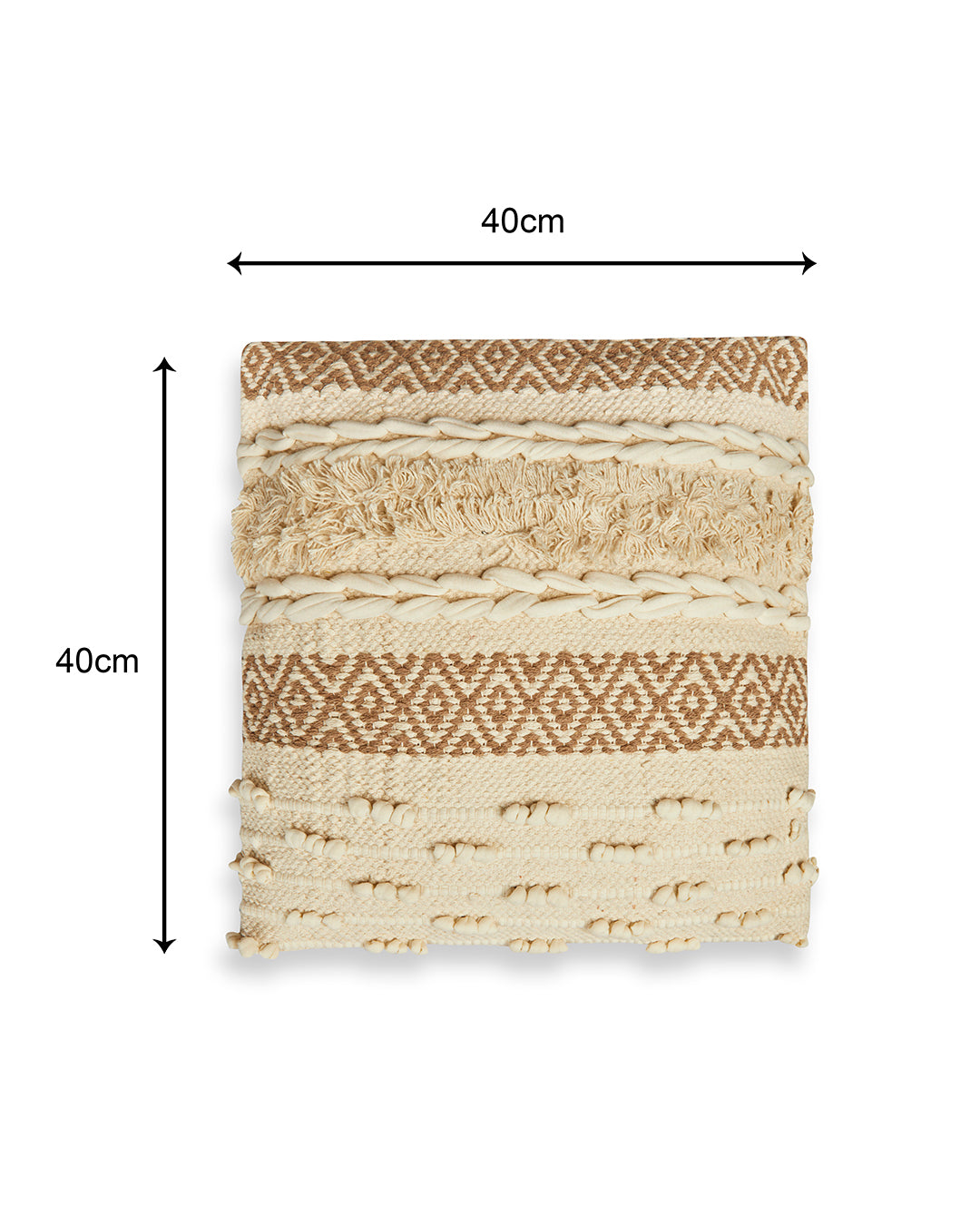 Lovely boho 16 x 16 Beige Cushion cover - Set of 2