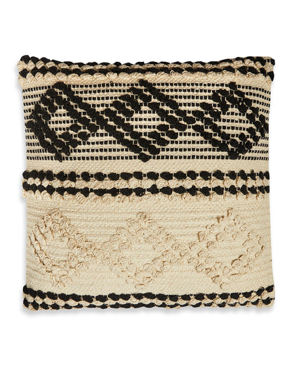 Beige & black 16 x 16 Cushion cover - Set of 2