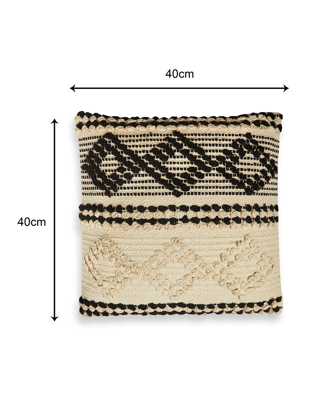 Beige & black 16 x 16 Cushion cover - Set of 2