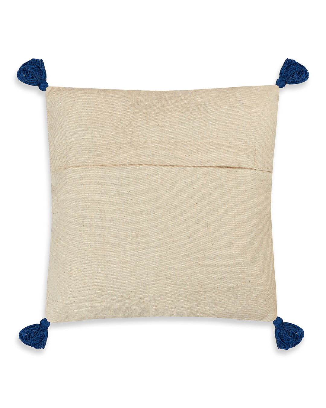 Cute Rainbow 16 x 16 Beige Cushion cover with tassle - Set of 2