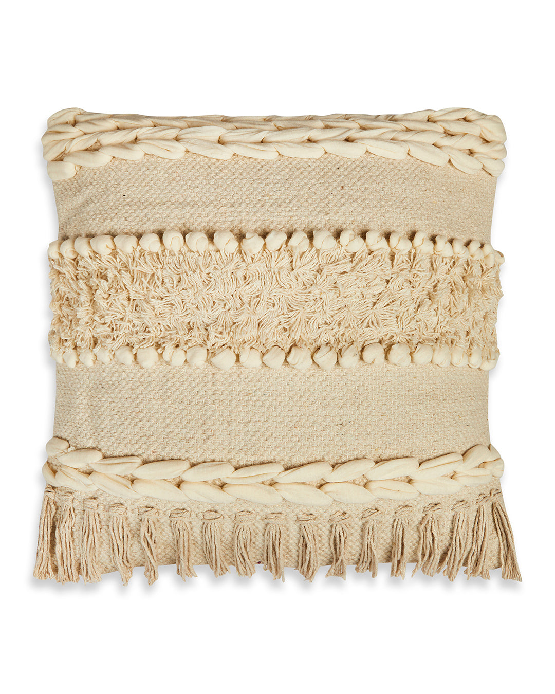 Naturally beautiful 16 x 16 Beige Cushion cover - Set of 2