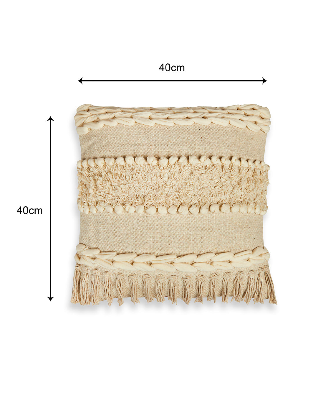Naturally beautiful 16 x 16 Beige Cushion cover - Set of 2