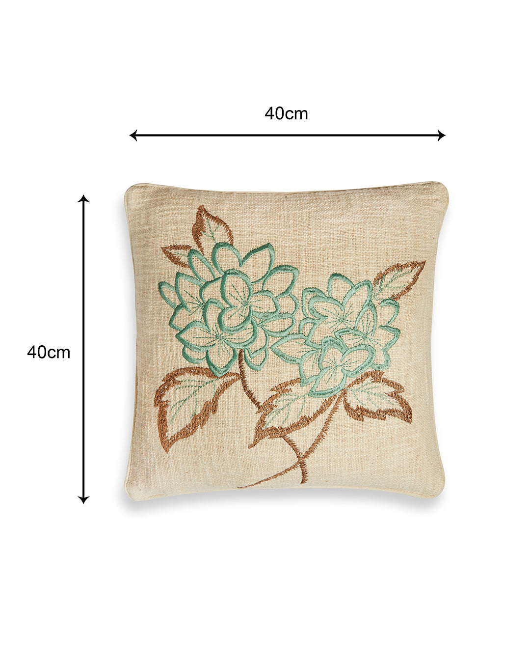 Artistic Embroidery 16 x 16 Beige Cushion cover - Set of 2