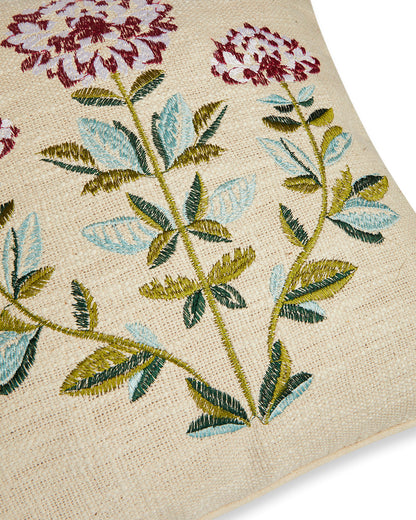 Unique Embroidery 16 x 16 Beige Cushion cover - Set of 2