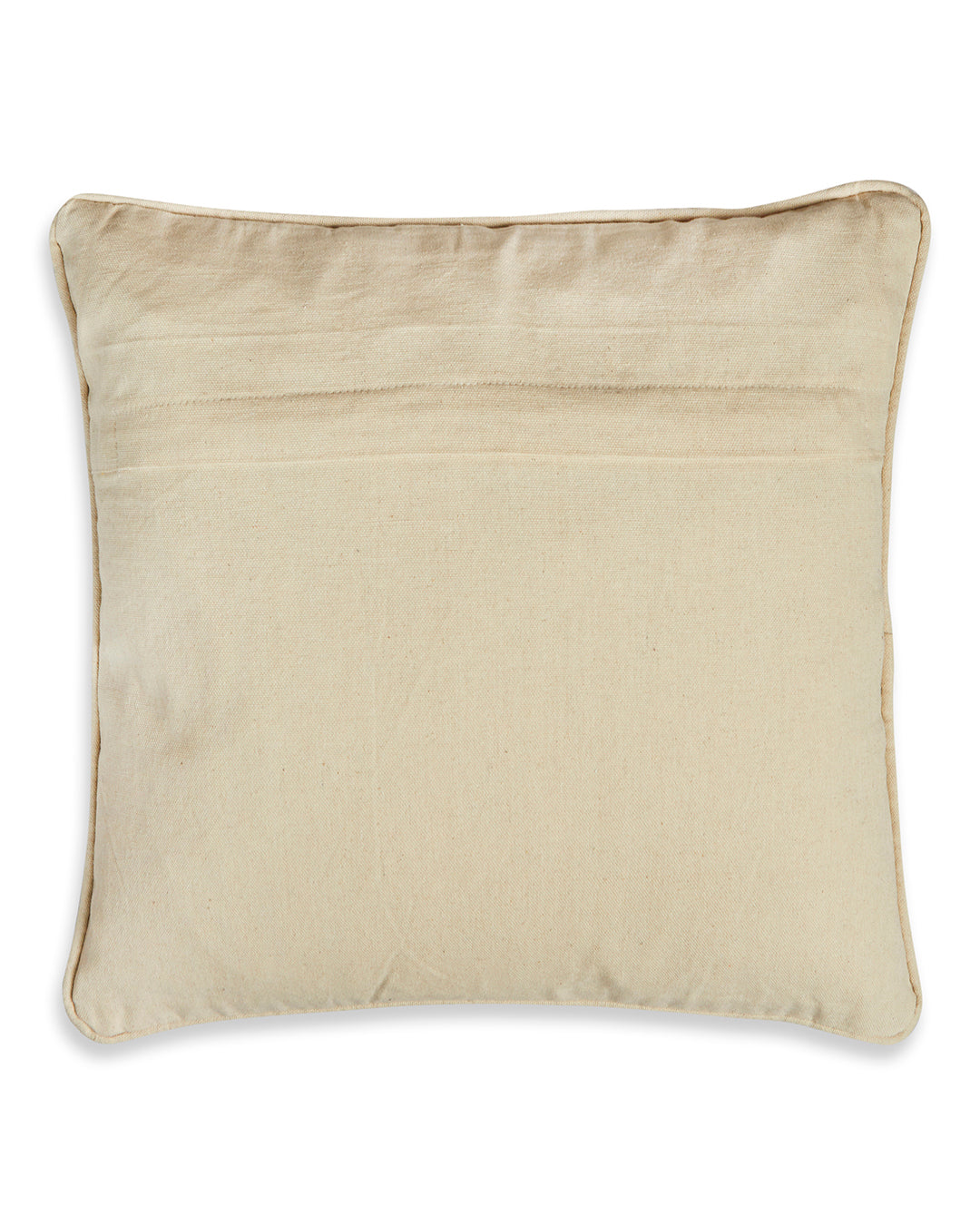 Grey leaves Embroidery 16 x 16 Beige Cushion cover - Set of 2