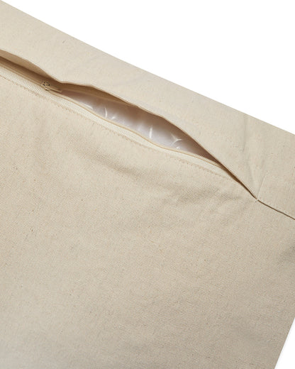 Grey leaves Embroidery 16 x 16 Beige Cushion cover - Set of 2
