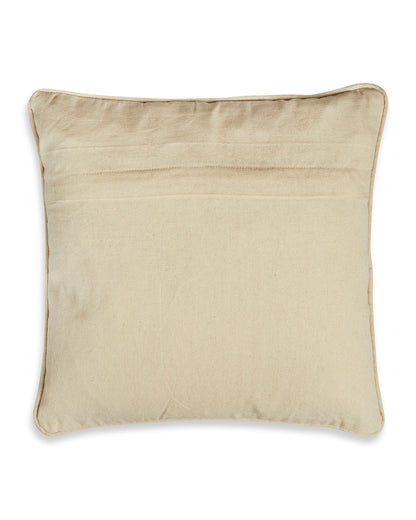 Unique Embroidery 16 x 16 Beige Cushion cover - Set of 2