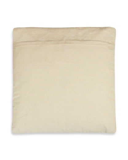 Beige & brown tufted 24 x 24 Cushion cover - Set of 2