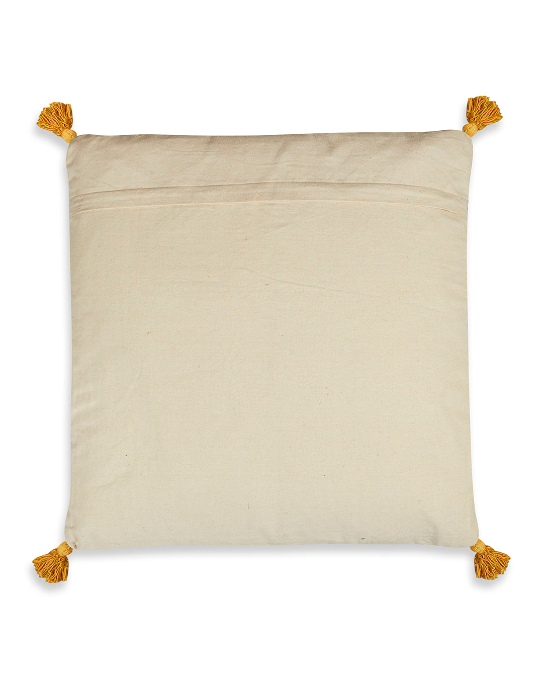 Lovely Rising Sun 24 x 24 Beige Cushion cover with tassle - Set of 2