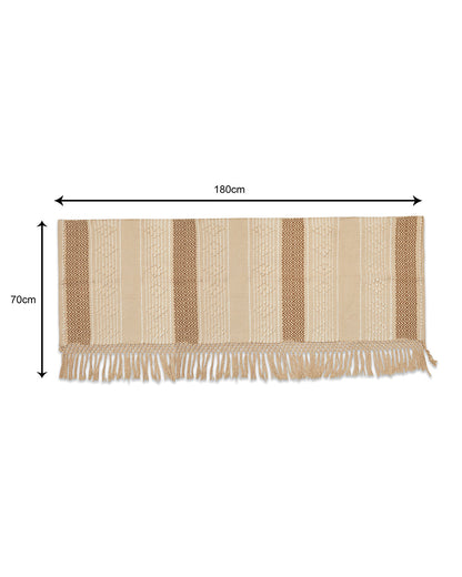 Pearl design 3 seater sofa cover with tassles