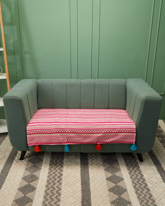Artistic festive jacquard 2 seater sofa cover