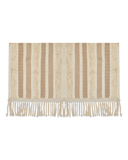 Lovely Beige 2 seater sofa cover with tassles