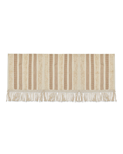 Lovely Beige 3 seater sofa cover with tassles