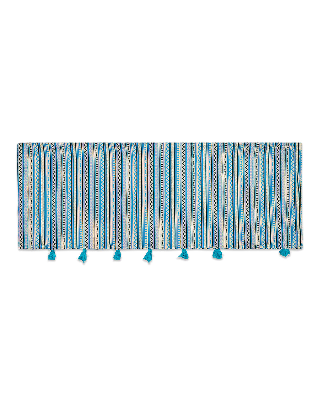 Blue jacquard 3 seater sofa cover