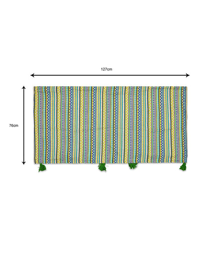 Green jacquard 2 seater sofa cover