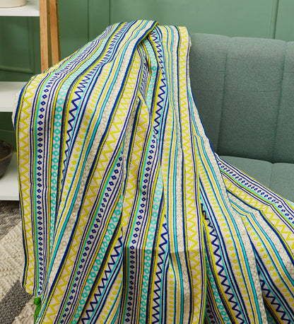 Fresh Green yellow sofa throw blanket