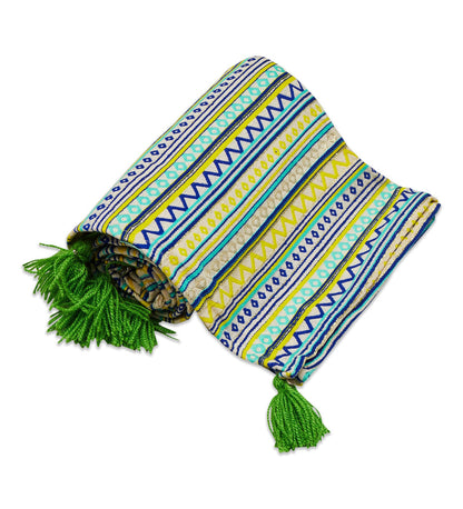 Fresh Green yellow sofa throw blanket
