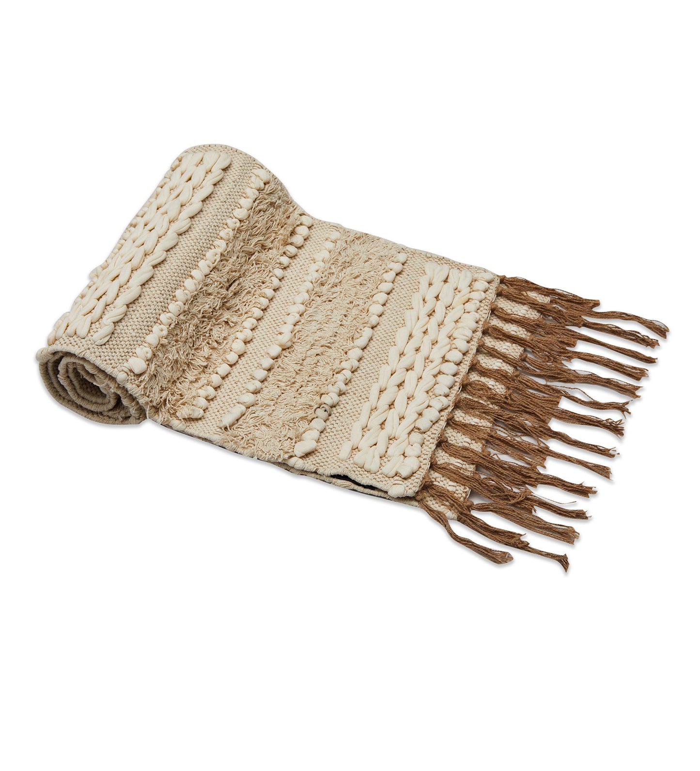 Bohemian table runner with tassles