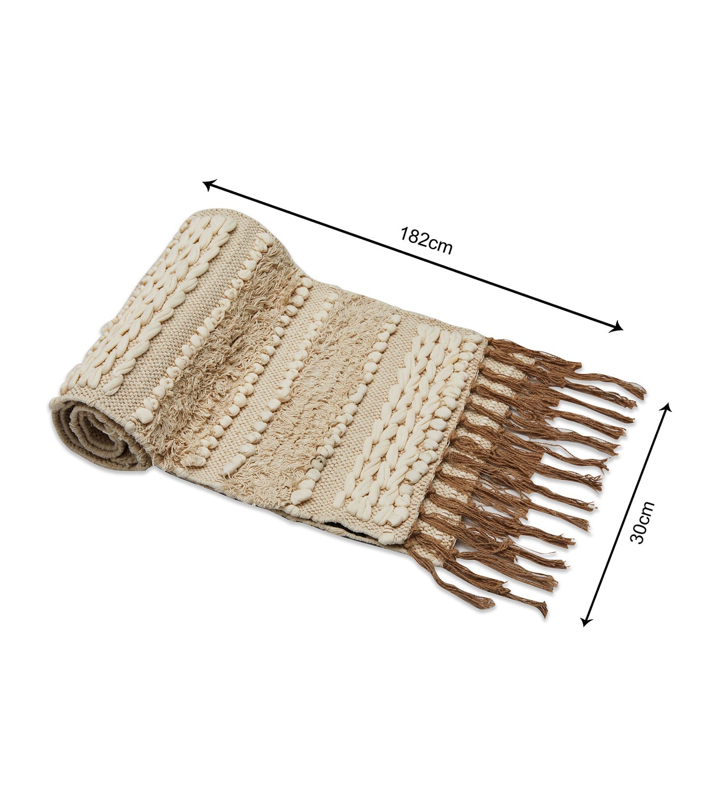Bohemian table runner with tassles