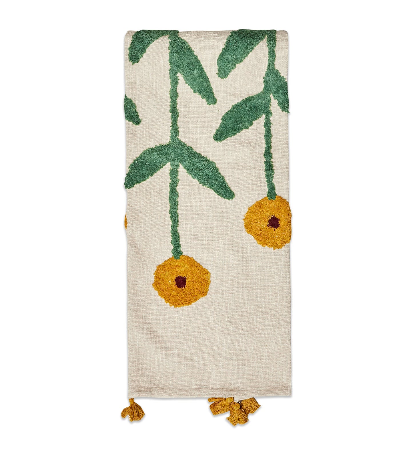 Sunflower throw blanket with tassle